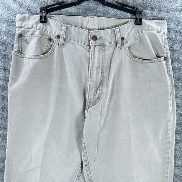 Polo Ralph Lauren‎ Pants Mens 36x30 Gray Flat Front Pockets Cotton #AB991 - Picture 3 of 9